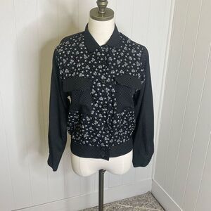 Vintage Essay Sharon Anthony Women’s 4 Black Button Down Shirt Cardigan Sweater